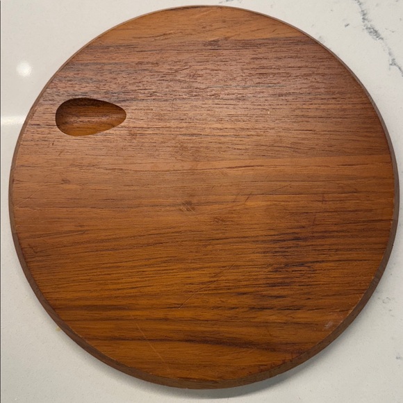 Dansk Cheese Knife with Teak Handle Matching Teak Cutting Board for Charcuterie - Picture 4 of 7